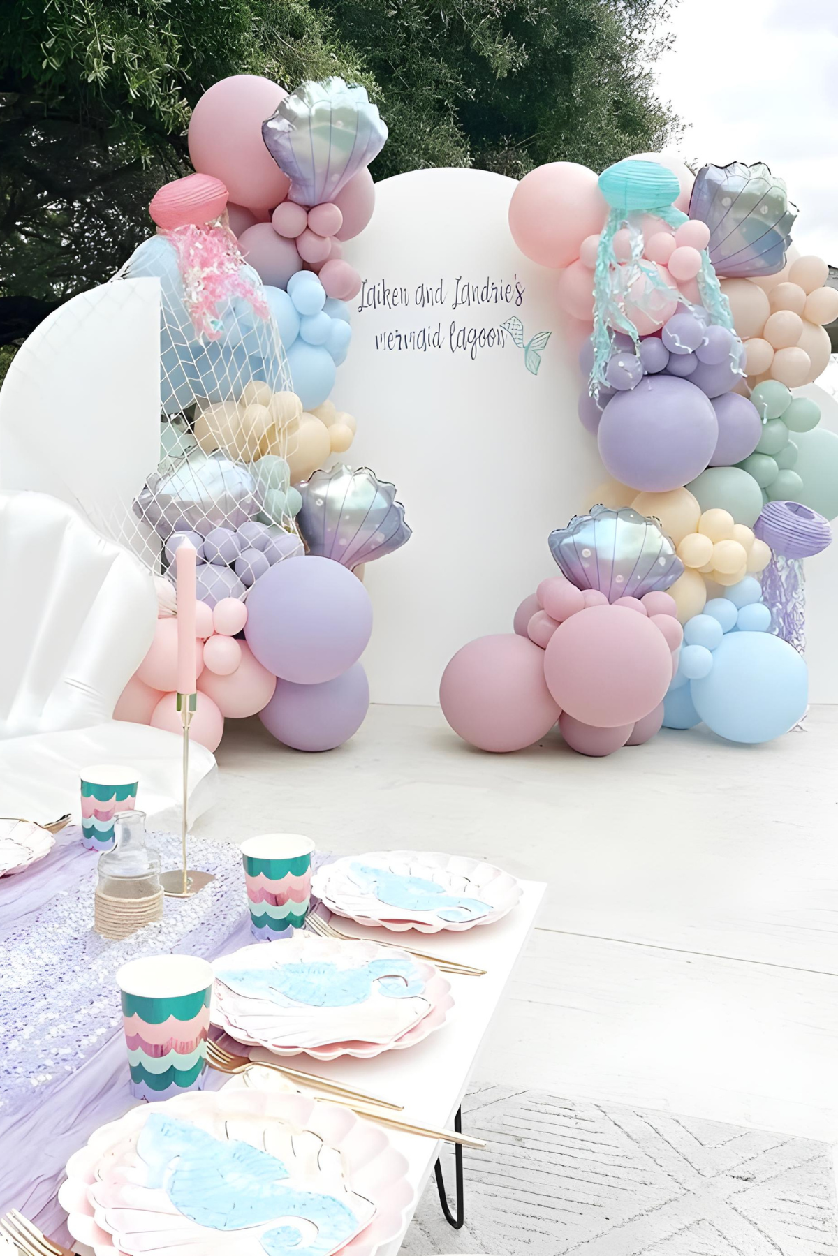 Mermaid birthday balloons, Lafayette, La