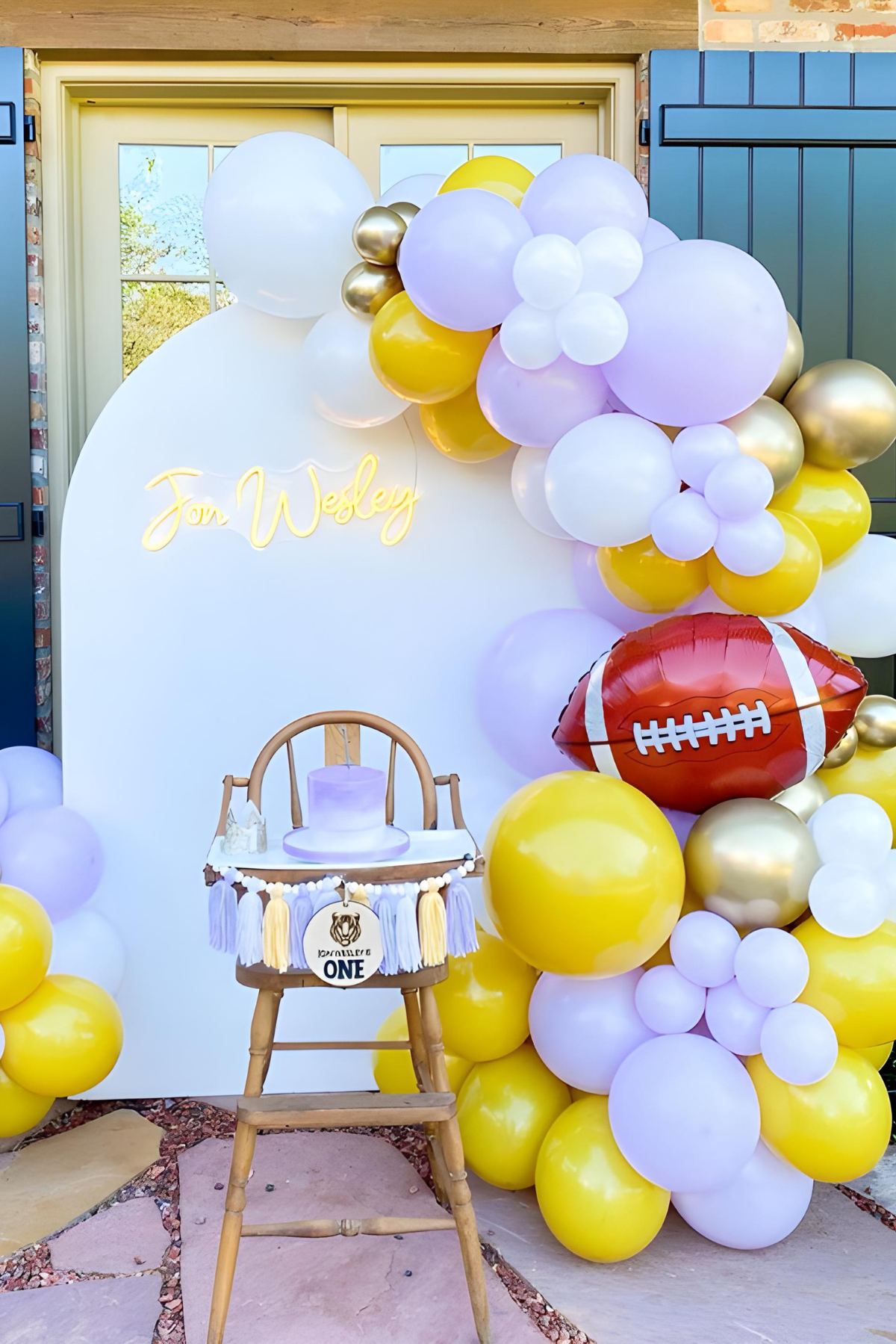 LSU First birthday balloons. Lafayette, La